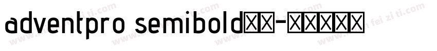 adventpro semibold字体字体转换